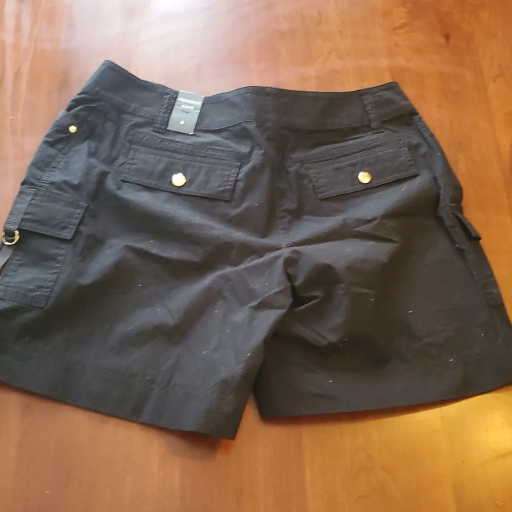 White House Black Market Women's Black Cargo Shorts - Picture 3 of 4